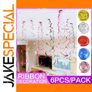 Vibrant Metallic Foil Swirl Decorations Set