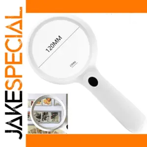 Handheld Magnifying Glass with 120mm Lens and 14 LEDs
