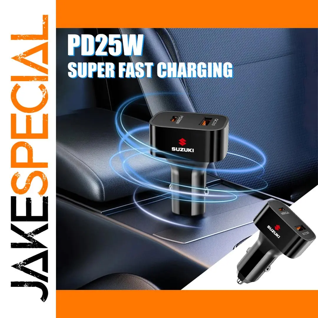 Suzuki Dual-Port Car Charger with Quick Charge 1 Suzuki Dual-Port Car Charger with Quick Charge