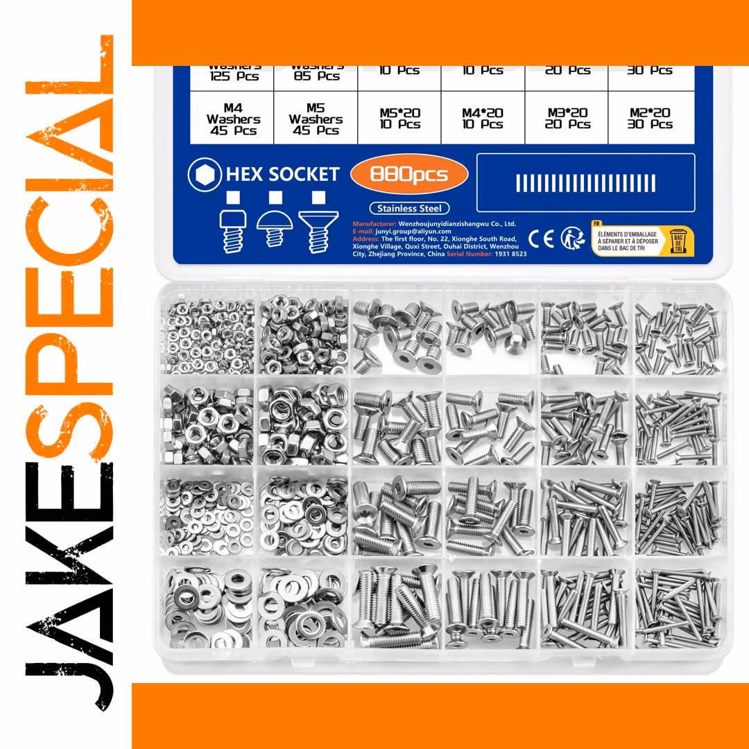 Stainless Steel Hardware Kit 880 pcs 1 Stainless Steel Hardware Kit 880 pcs