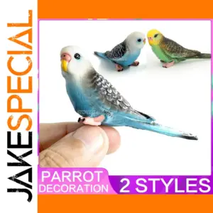 Colorful Miniature Parrot Figurine for Decor