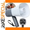 White Portable Outdoor Megaphone for Announcements