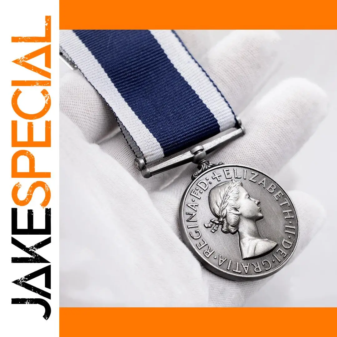 British Navy Long Service Medal with Queen Elizabeth II 1 British Navy Long Service Medal with Queen Elizabeth II