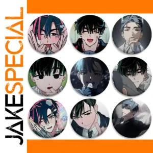 Vibrant Anime Boy Badge 32mm-75mm