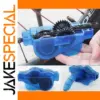 Blue Bicycle Chain Cleaner Tool with Rotating Brushes