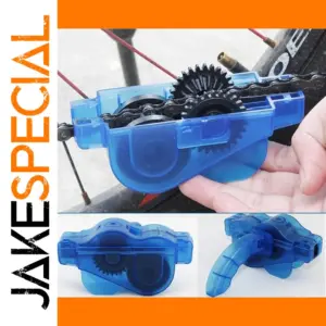 Blue Bicycle Chain Cleaner Tool with Rotating Brushes