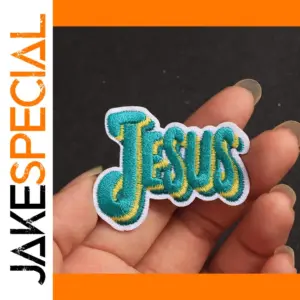 Vibrant JESUS Embroidered Patch Set, 5 Pack