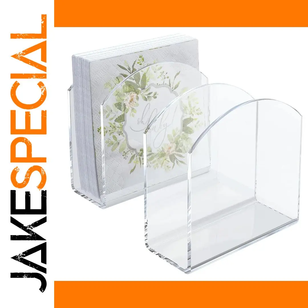 Modern Acrylic Napkin Holder - Set of 2 1 Modern Acrylic Napkin Holder - Set of 2