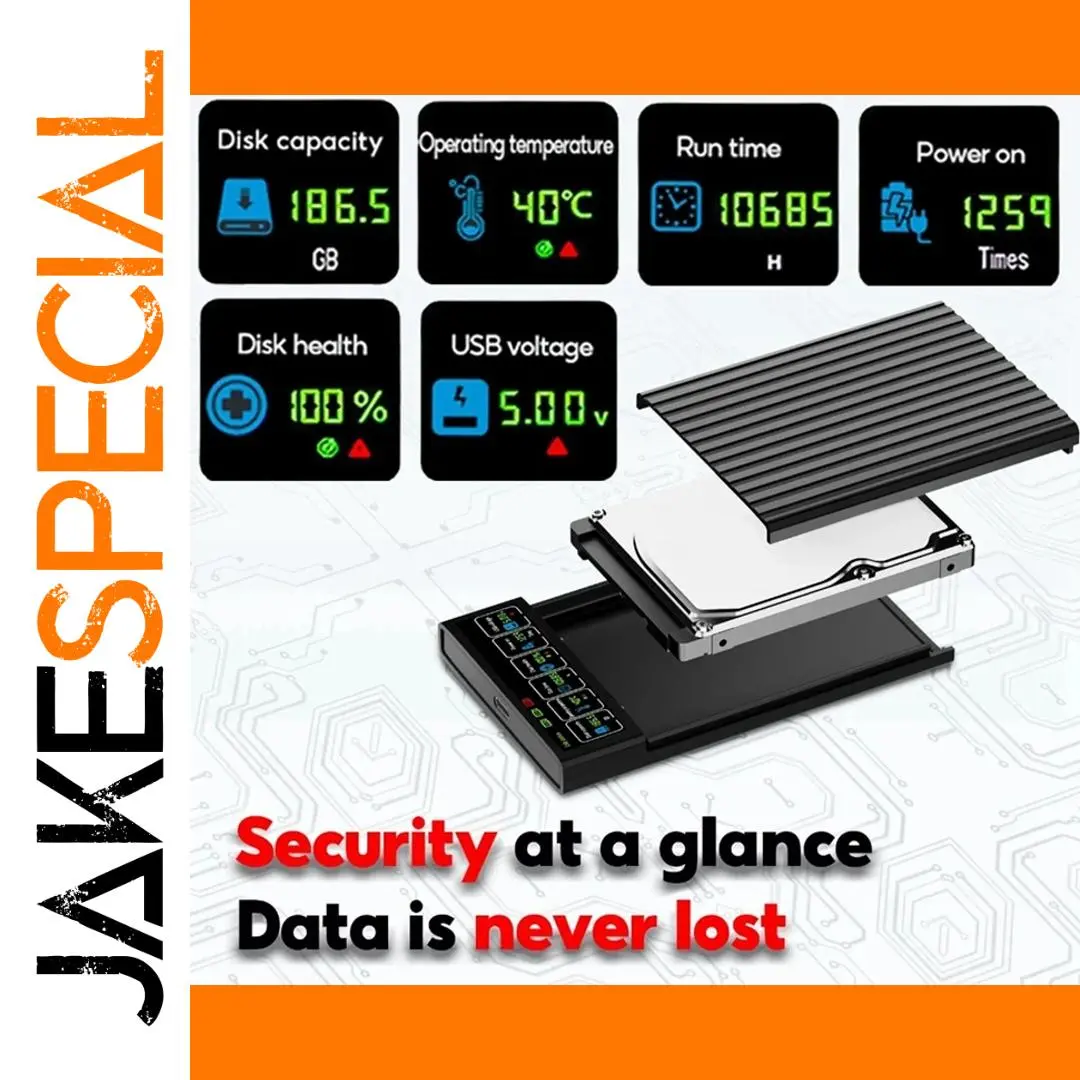 Black 2.5-inch SSD/HDD Enclosure with USB 3.1 1 Black 2.5-inch SSD/HDD Enclosure with USB 3.1