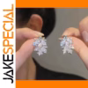 Butterfly Stud Earrings with Zircon Stones