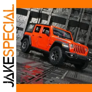 Red Jeep Wrangler Rubicon diecast model 1:24 scale