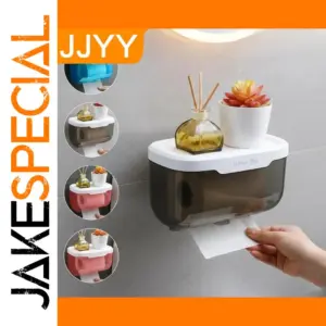 Waterproof Bathroom Tissue Box and Storage Rack