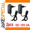 Dual Pack 12V 2A Power Adapters for Cameras