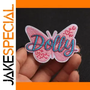 Colorful Cartoon Butterfly Dolly Embroidered Patch Set