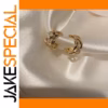 Vintage Copper Earrings with Cubic Zirconia