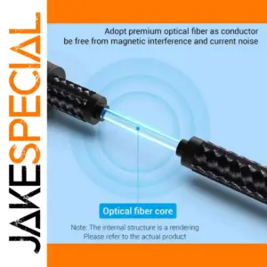 5m Optical Fiber Digital Audio Cable with Right-Angle Connectors