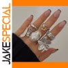 Vintage Punk Metal Rings Set for Women