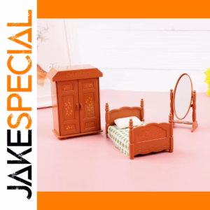 Vintage Wooden Dollhouse Miniatures Set for Creative Play