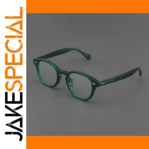Vintage Green Round Glasses for Adults