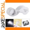 40X LED Magnifying Glass with Metal Case