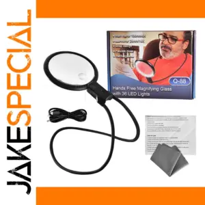 Versatile 5x/15x LED Magnifying Glass for Inspection