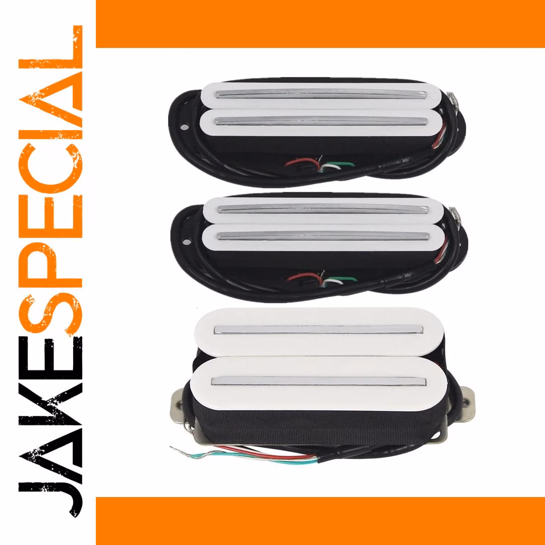 White Ceramic Guitar Pickup Set with High Output 1 White Ceramic Guitar Pickup Set with High Output