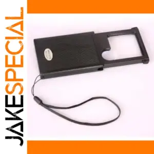 Black 6X Portable Magnifying Glass with LED
