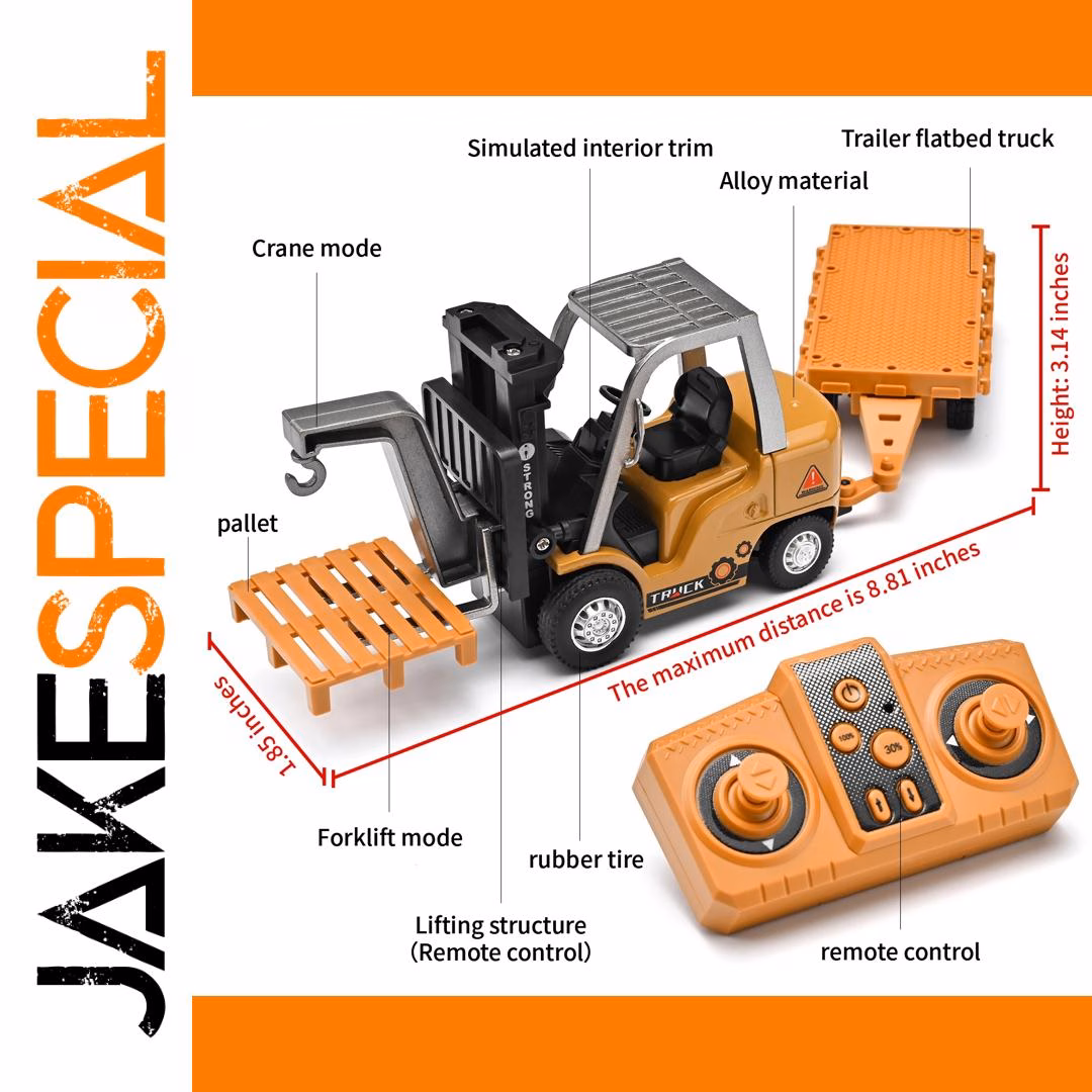 1:64 Scale Metal Die-Cast Forklift Model - Image 2