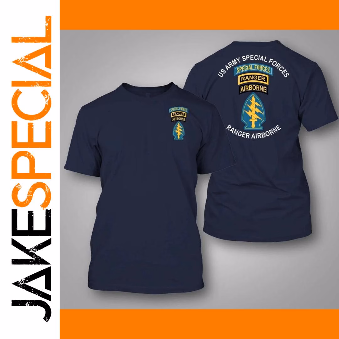 Special Forces Logo Black Cotton T-Shirt - Image 2