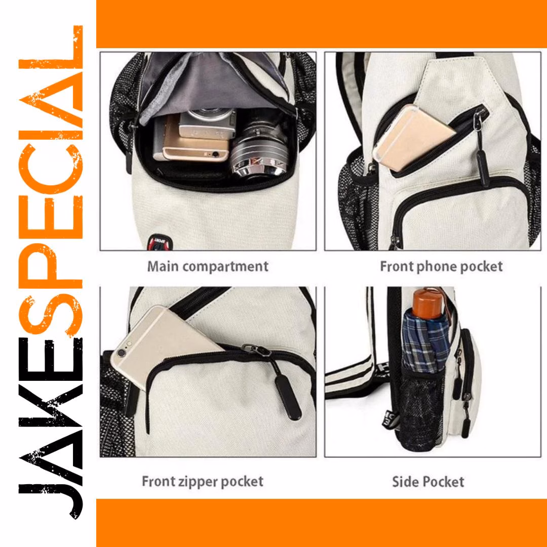 Multi-functional Messenger Shoulder Backpack Red - Image 3