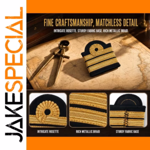 Metallic Gold Woven Tape Epaulette Stripe