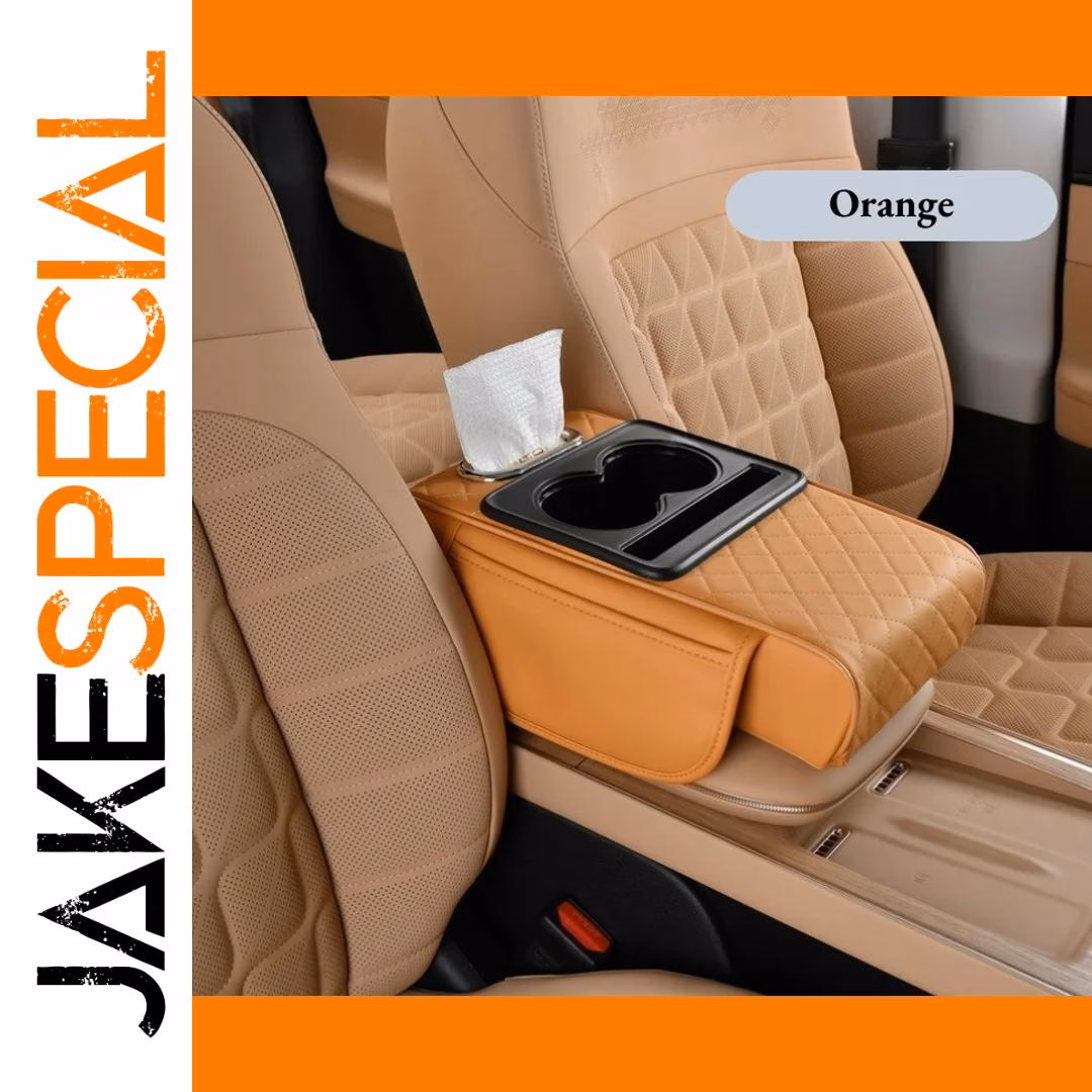 Car Armrest Storage Box with Cup Holder - Image 5