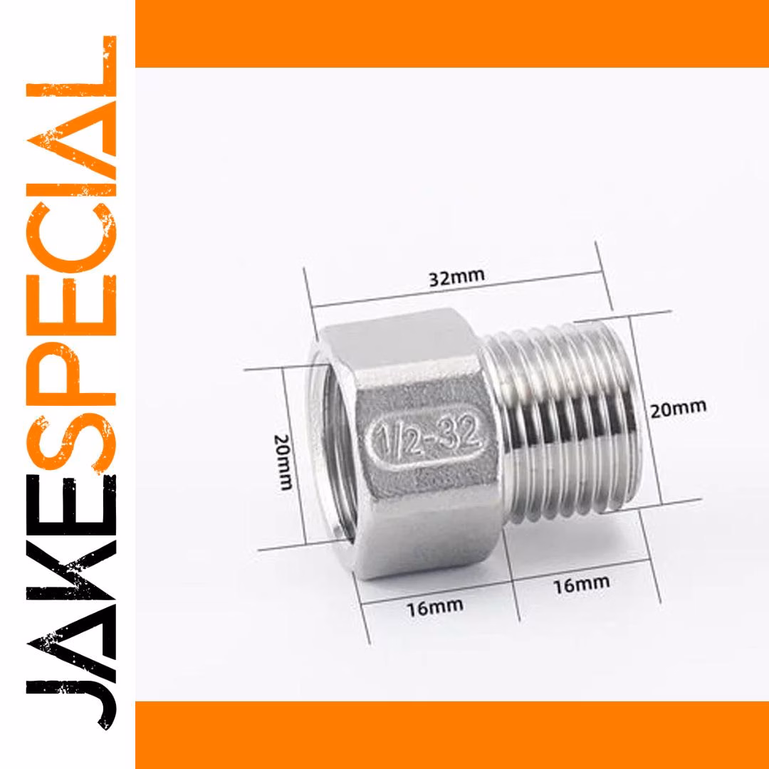DN15 1/2 BSP Hex Nipple Stainless Steel - Image 4