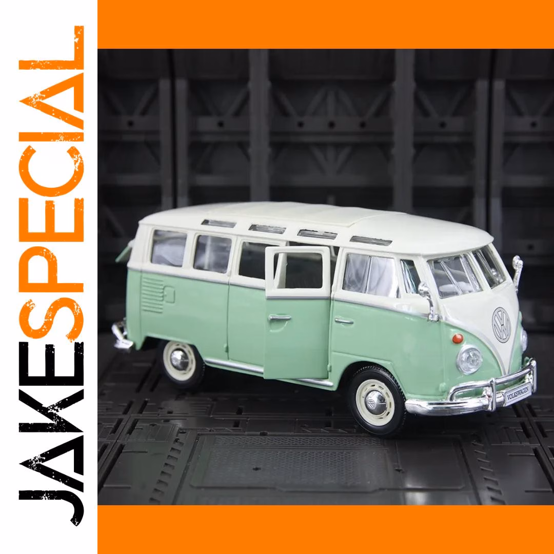 1:24 Scale Samba Retro Van Model in Green