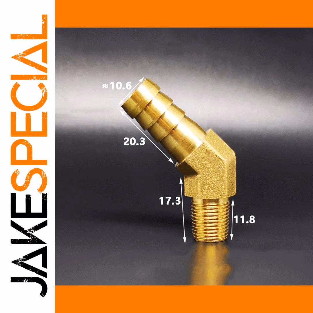 Brass Pipe Fitting Adapter 45-Degree Elbow - Image 5