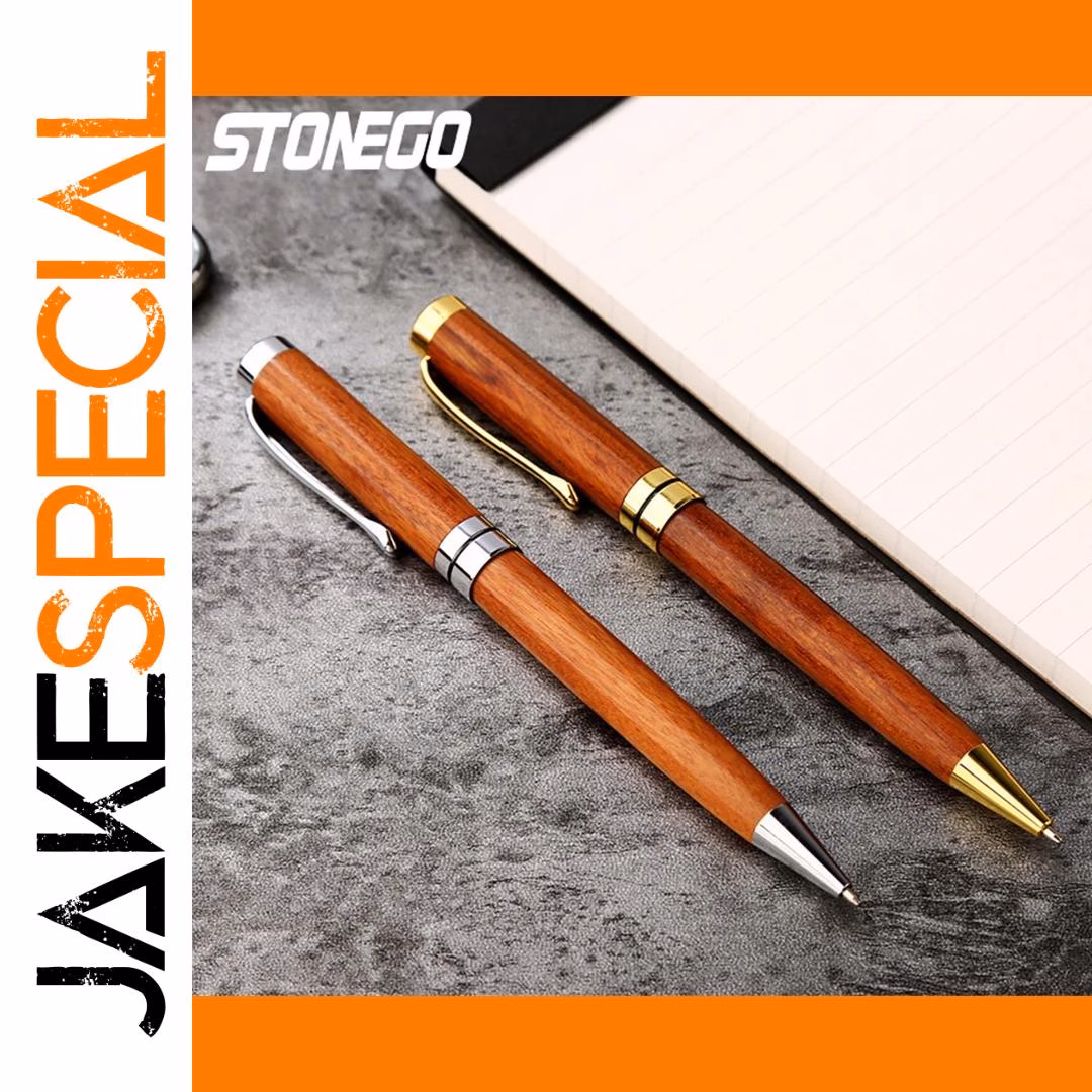 Elegant Retractable Wooden Ballpoint Pen - Image 6