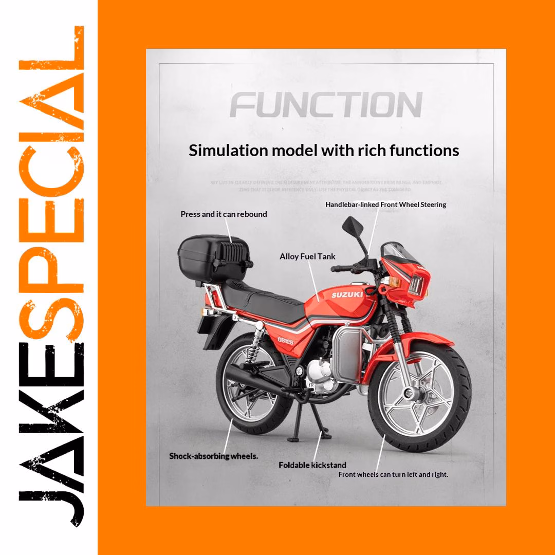 1/12 Scale Die-Cast GS125 Motorcycle Model - Image 6