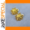 WWII USMC Major Rank Gold Lapel Pins Pair