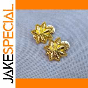 WWII USMC Major Rank Gold Lapel Pins Pair