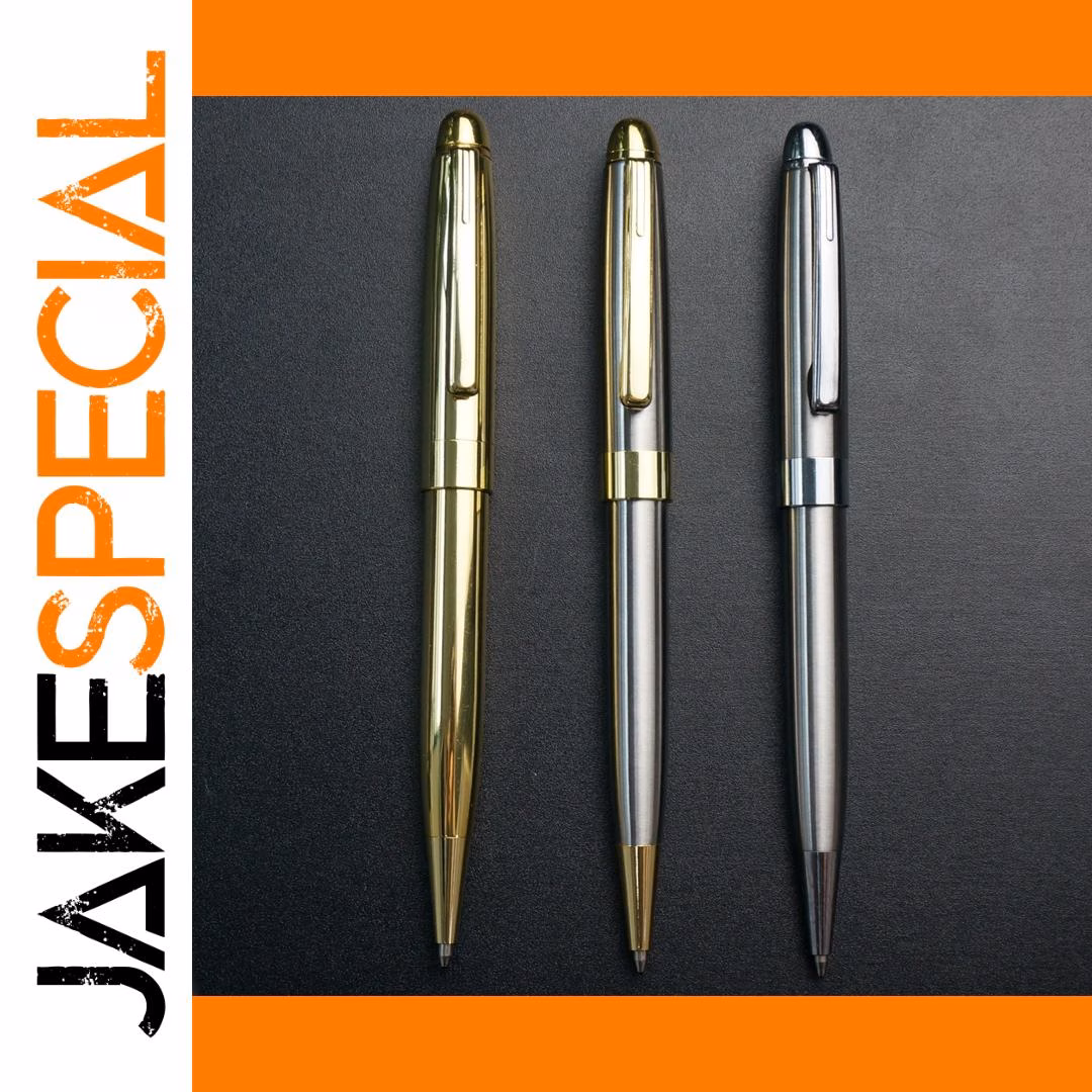 Retractable Stainless Steel Ballpoint Pen - Image 4