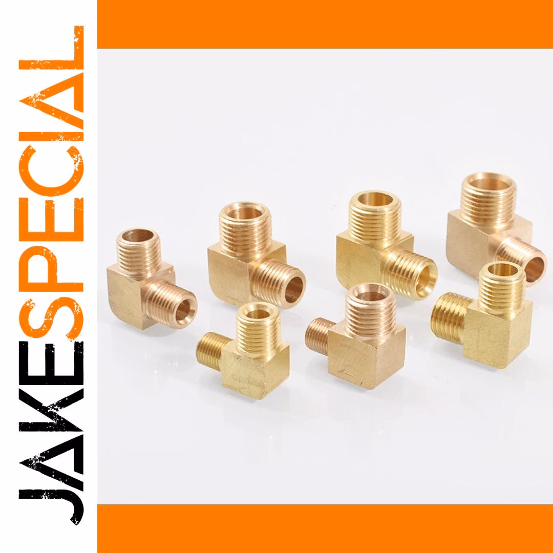 90-Degree Elbow Brass Pipe Fitting Connector - Image 3