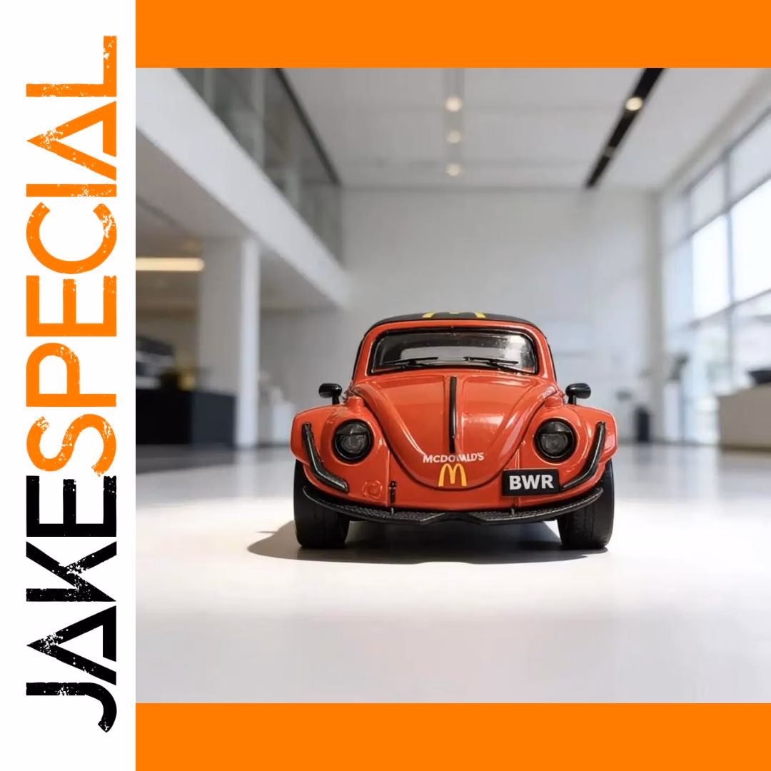 Vibrant Red Volkswagen Beetle Toy Model - Image 2