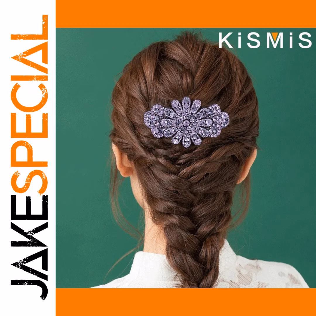 Elegant Rhinestone Floral Hairpin for Women - Image 4