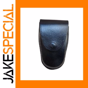 Japanese Showa Black Leather Handcuff Pouch