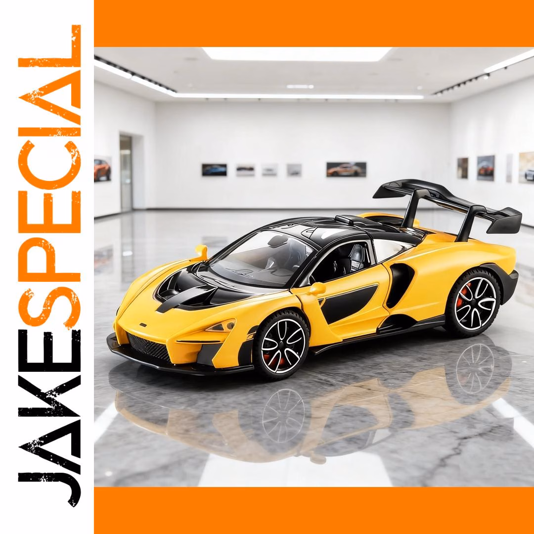 1:32 Scale Senna Sports Car Model Red/Black - Image 7