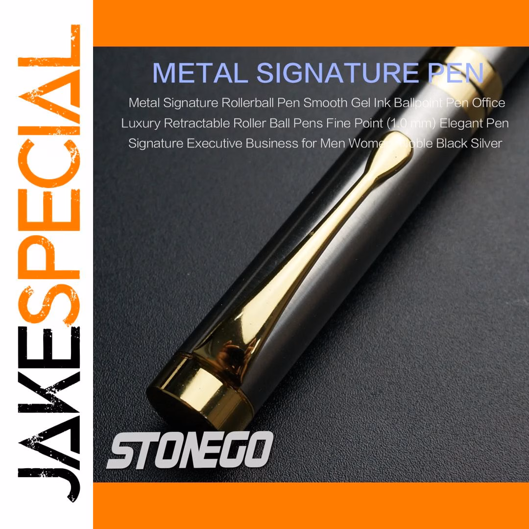 Sleek Stainless Steel Rollerball Pen 0.5mm - Image 3