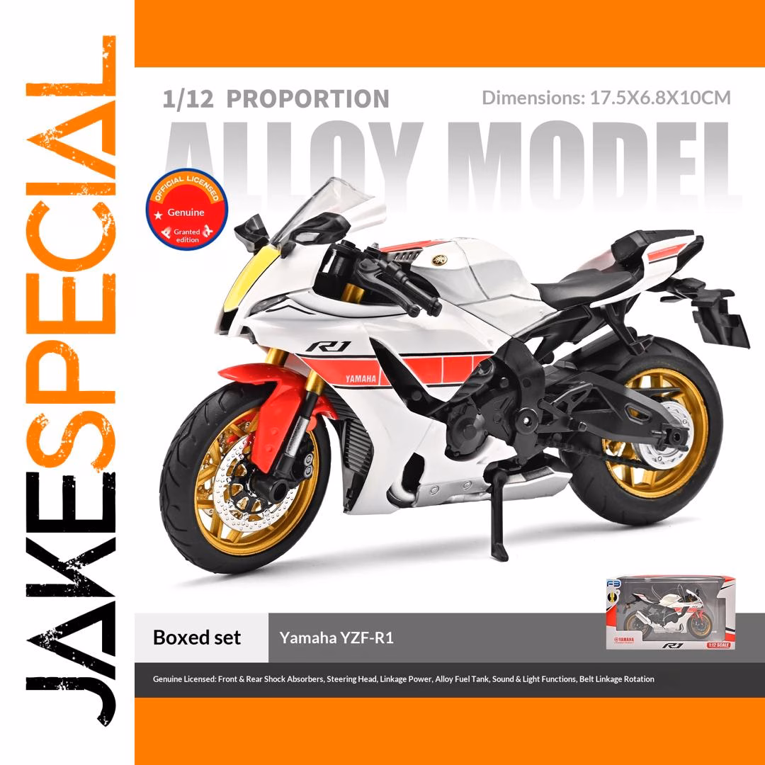 Yamaha R1 1:12 Scale Die-Cast Motorcycle Model - Image 7