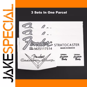 3 Sets Fender Stratocaster Decals Silver