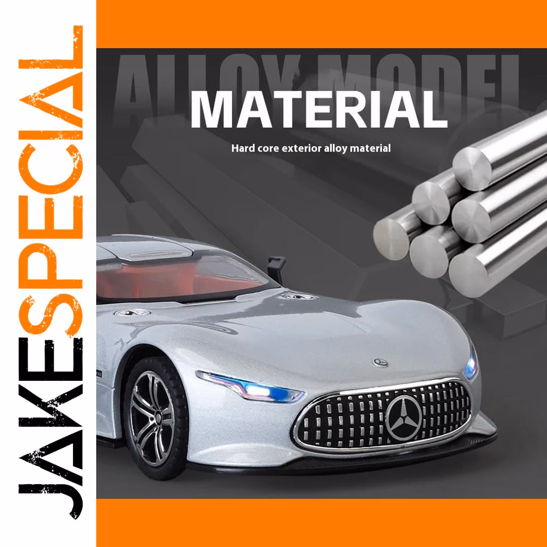 1:24 Scale AMG Alloy Model Car Black - Image 6