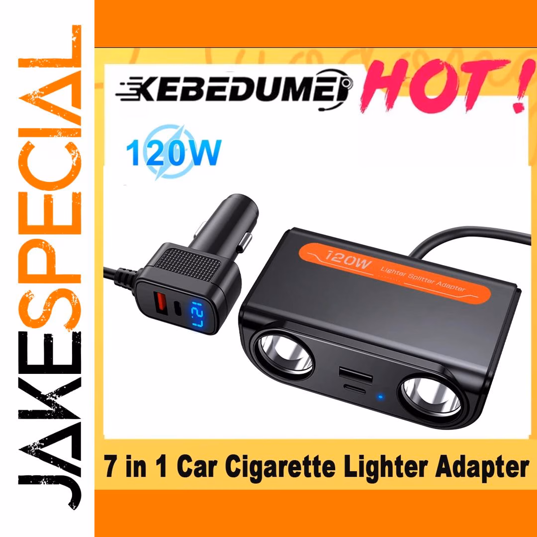 24/12V Car Cigarette Lighter Splitter with USB Ports